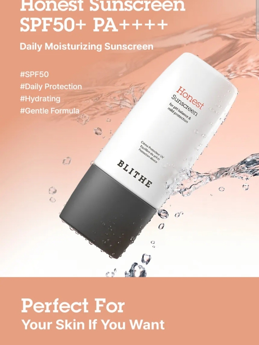 BLITHE Honest Sunscreen SPF50+ PA++++ | NEW Korean K-Beauty
